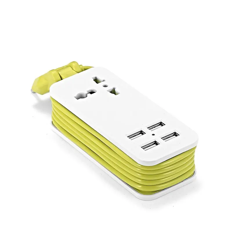 Портативная удлинитель с USB разъемом европейская вилка США Великобритания