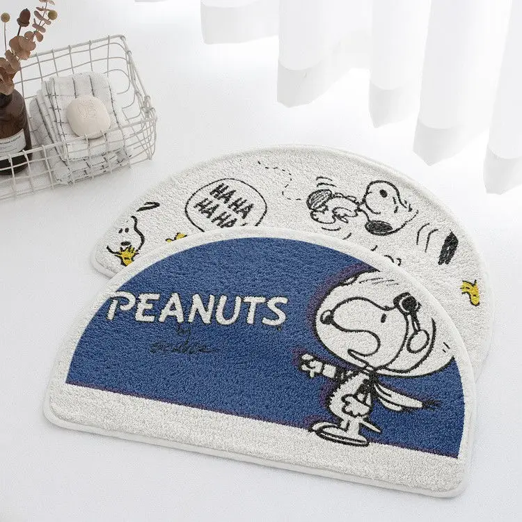 

Cartoon Snoopy Autumn Cute Toilet Floor Mat Bathroom Door Anti-slip Mat Toilet Absorbent Floor Mat Carpet