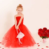 christmas new european and american princess dress wedding dress flower children kindergarten walk show girl dress
