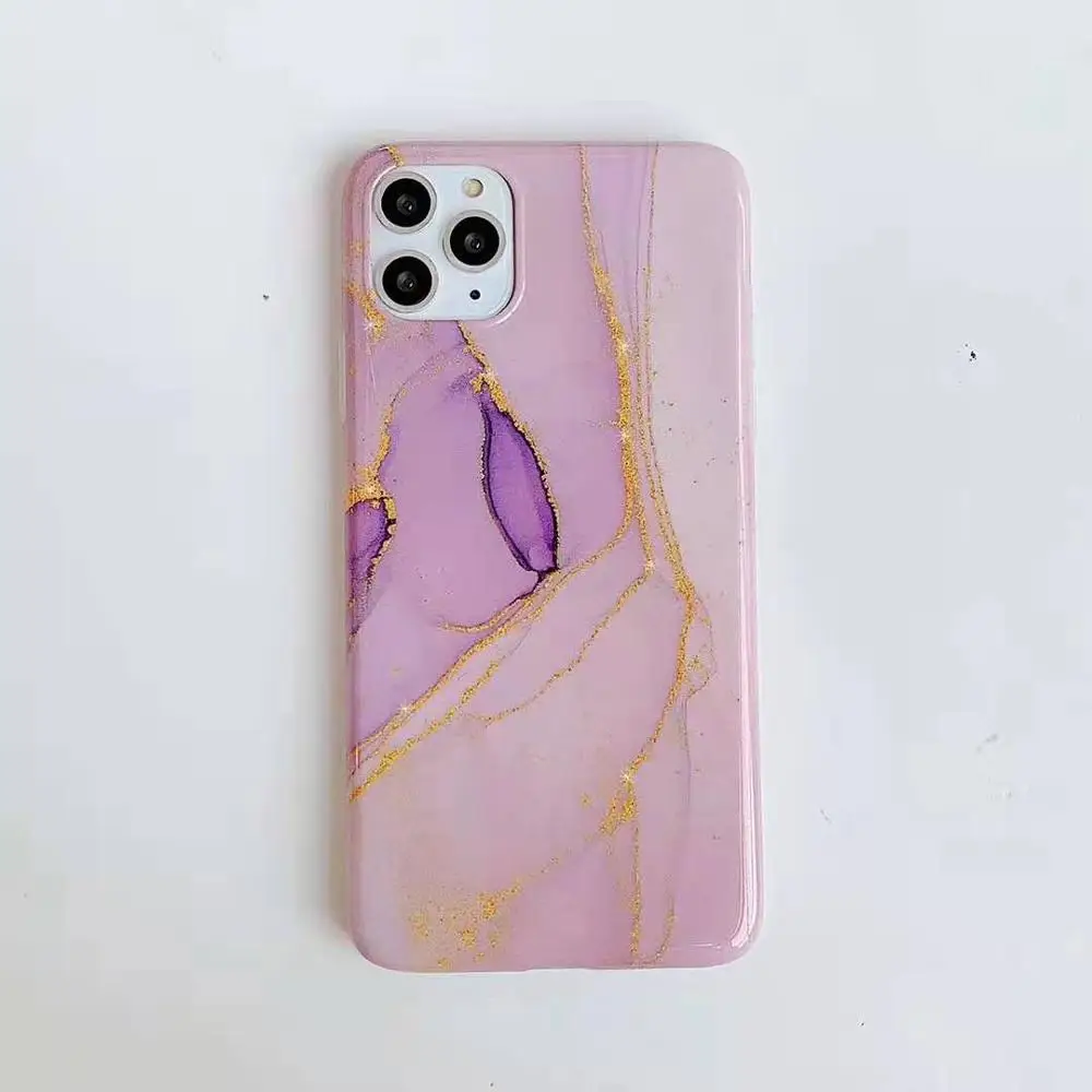 DIS чехол imd мраморный чехол для телефона для iphone 11 11pro max 6 6s 7 8 plus X для iphone XS XR XS MAX сумка - Цвет: Темно-синий