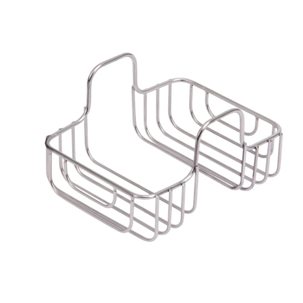 

Kitchen Drying Rack 2 Sided Sink Strainer Basket Stainless Steel Sink Sponges Holder Rack Dish Cloths Scrubbers Soap Storage