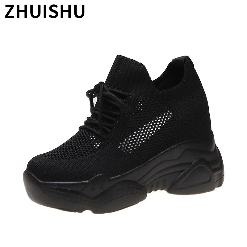 

Women Autumn Platform Sneakers Women Chunky Causal Dad Shoes Woman Thick Sole Ladies Vulcanize Shoe Laces Chaussures Femme 35-40