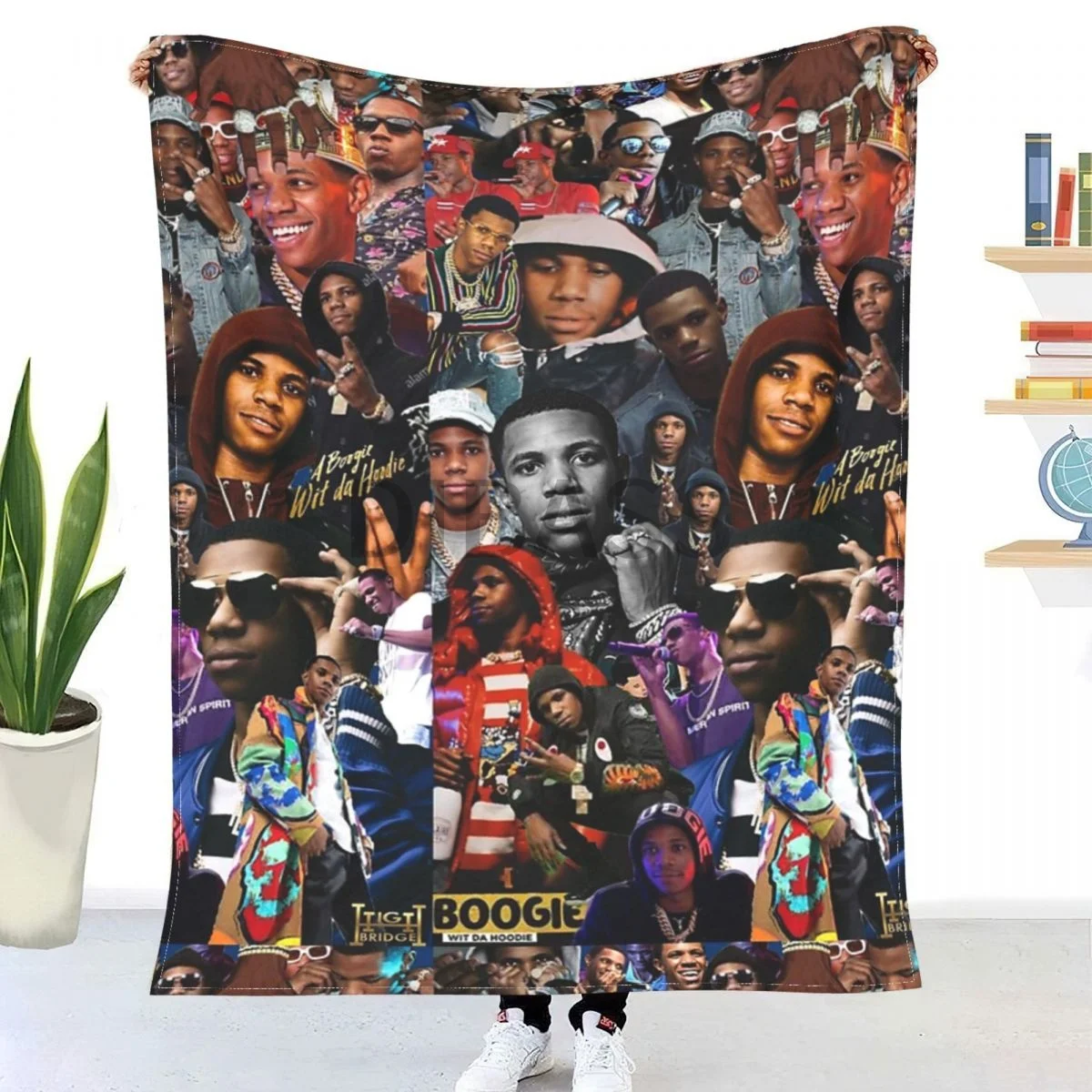 

A Boogie Wit Da Толстовка коллаж одеяло 3D печать фланелевое одеяло