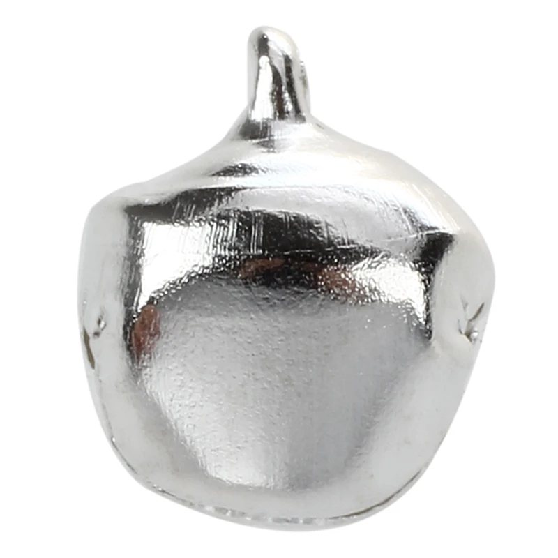 

20 Pcs Christmas Jingle Bells 10 Mm Silver Tone
