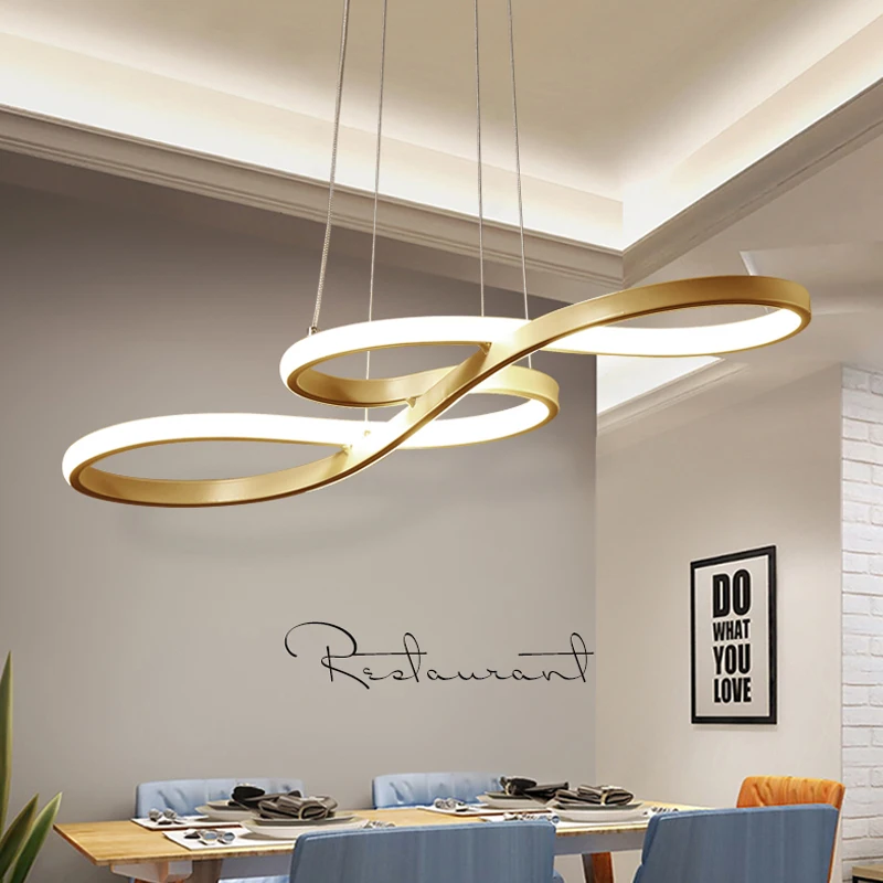 Modern Kitchen Island Pendant Lights Bar Table Dining Room Decor Hanging Lights Remote Dimming Kitchen Led Cord Pendant Lamp