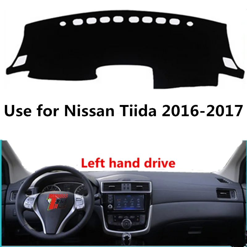 

Taijs left hand drive car dashboard cover for Nissan Tiida 2016-2017 polyster fibre creative dashboard pad for Tiida 16-17