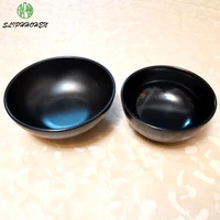 67 inch black frost round bowl a5 melamine tableware restaurant noodle bowl hotel imitation porcelain dinnerware soup bowl