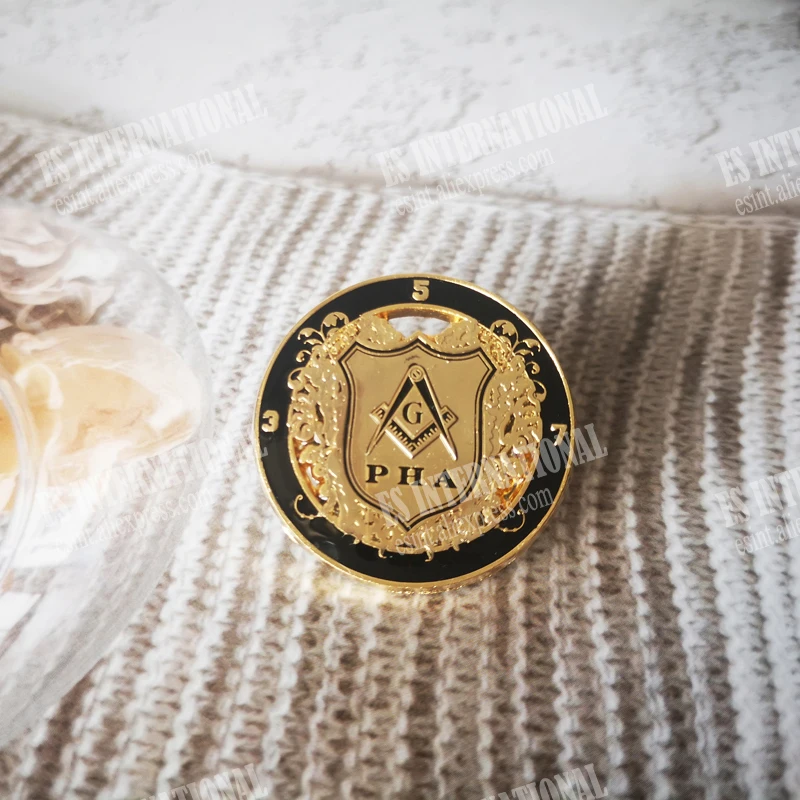 

Wholesale Masonic Lapel Pins Badge Mason Freemason PHA BLM49 size 3.2cm Exquisite Brooch