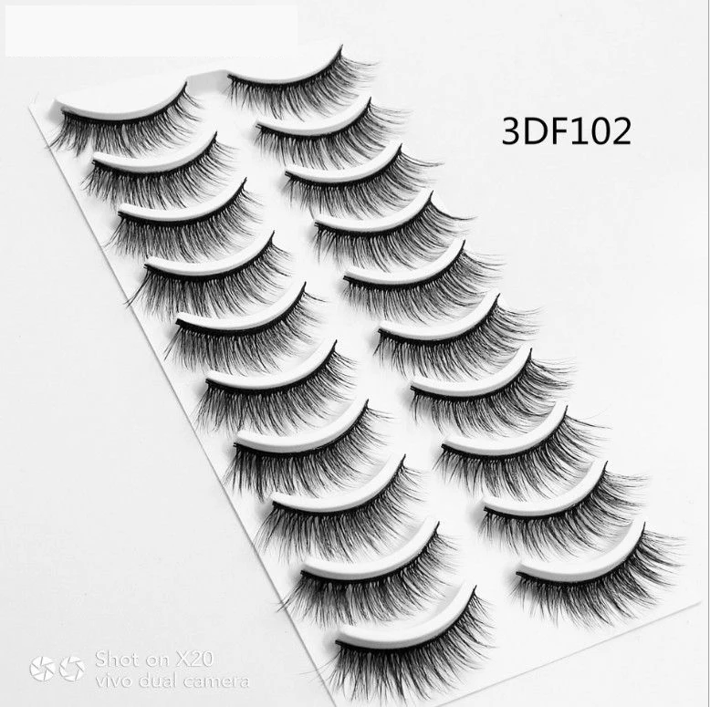 10 пар 100% Echt Nerz Wimpern 3D Natürliche Falsche 3d Weichen Verlängerung набор для макияжа cilios|Накладные