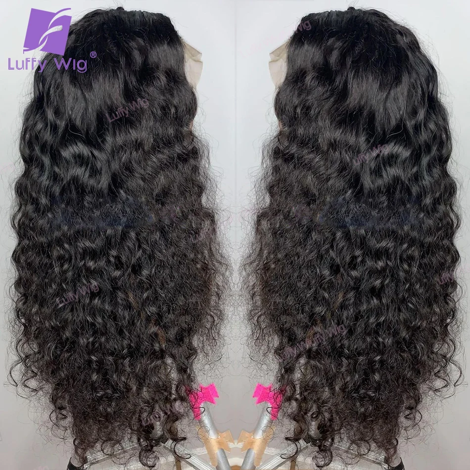 

13x6 Lace Front Human Hair Wigs Brazilian Remy Loose Kinky Curly Wig Pre Plucked Glueless 250 Density For Black Women LUFFY