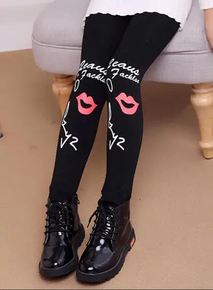 

Зимняя детская одежда 2022, леггинсы для девочек, повседневные утепленные флисовые леггинсы с принтом для маленьких девочек, длинные детские ...