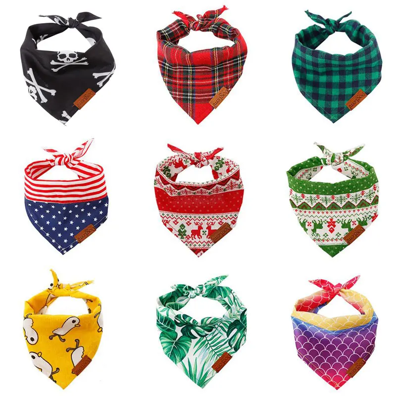 Праздничная одежда для собак с тремя углами различные узоры бабочки домашних