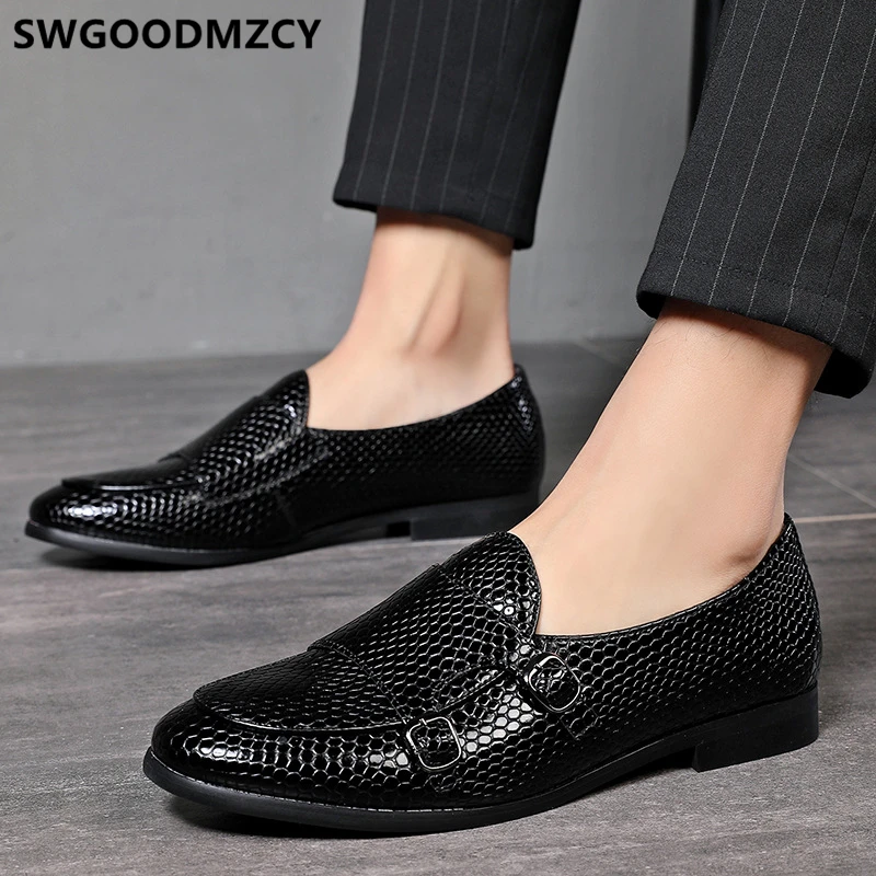 

Double Monk Strap Shoes Men Classic Coiffeur Formal Shoes Men Italian Brand Loafers Dress Shoes Men Office Sepatu Slip On Pria