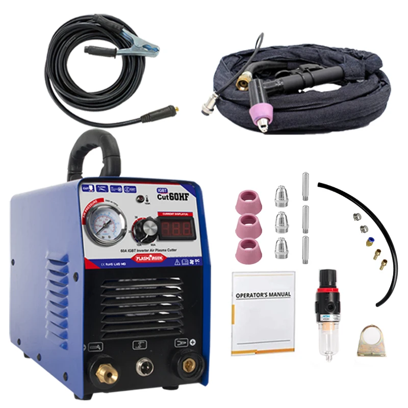 Plasma Cutter Cut60 60Amps HF IGBT Plasma Cutter Digital Control Plasma Cutting Machine Cutting Thickness 18mm