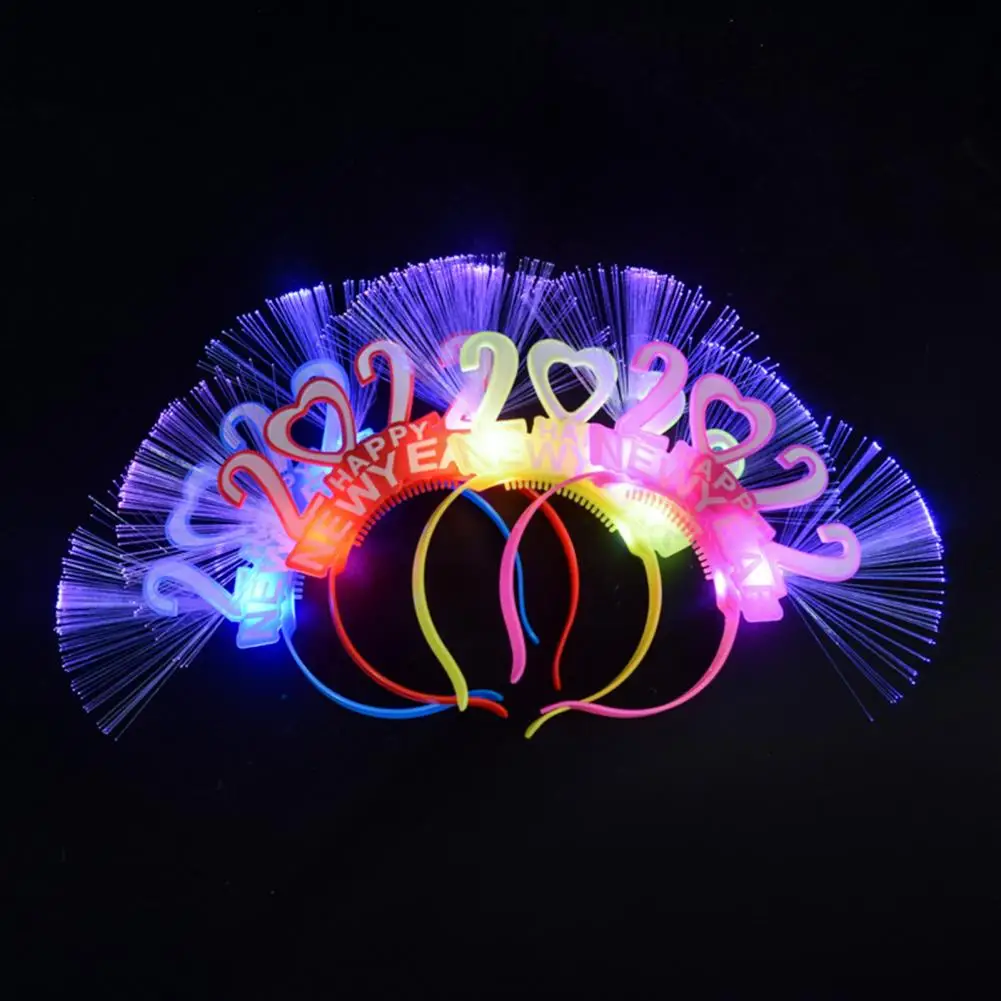 

Party Decorations Useful Hoop Design Light-Up Headband Accessory New Years Light-Up Headband Fadeless for Party