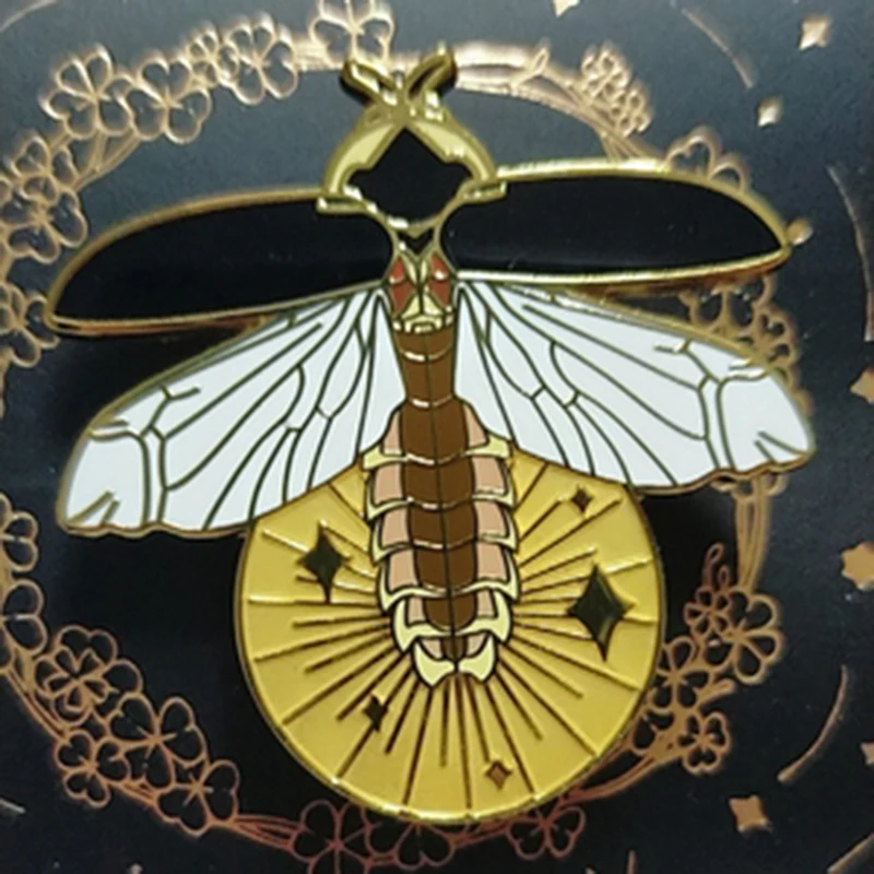 

Cute firefly brooch creative female high-end badge jewelry