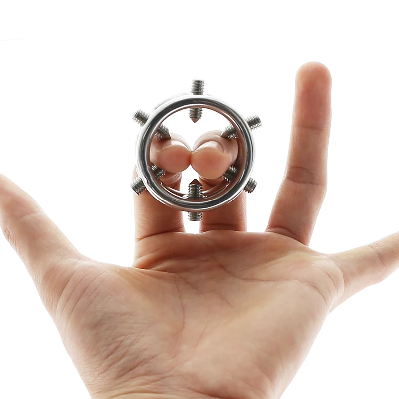 Кольцо для пениса с шипами кольцо из нержавеющей стали экстремальным замком