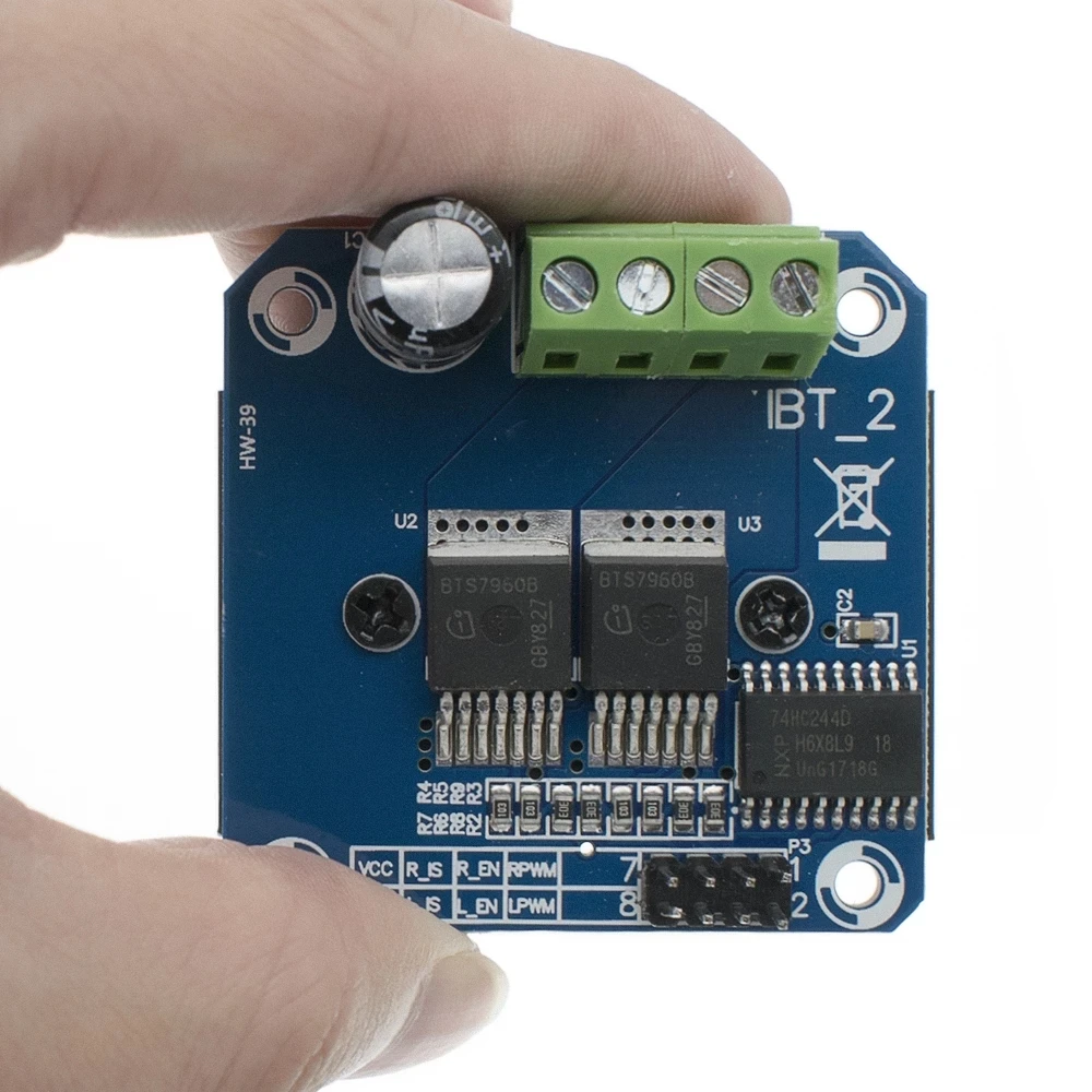 BTS7960 43A Double H-bridge High-Power Driver Module DIY Smart Car Current Diagnostic for Arduino | Электронные компоненты и