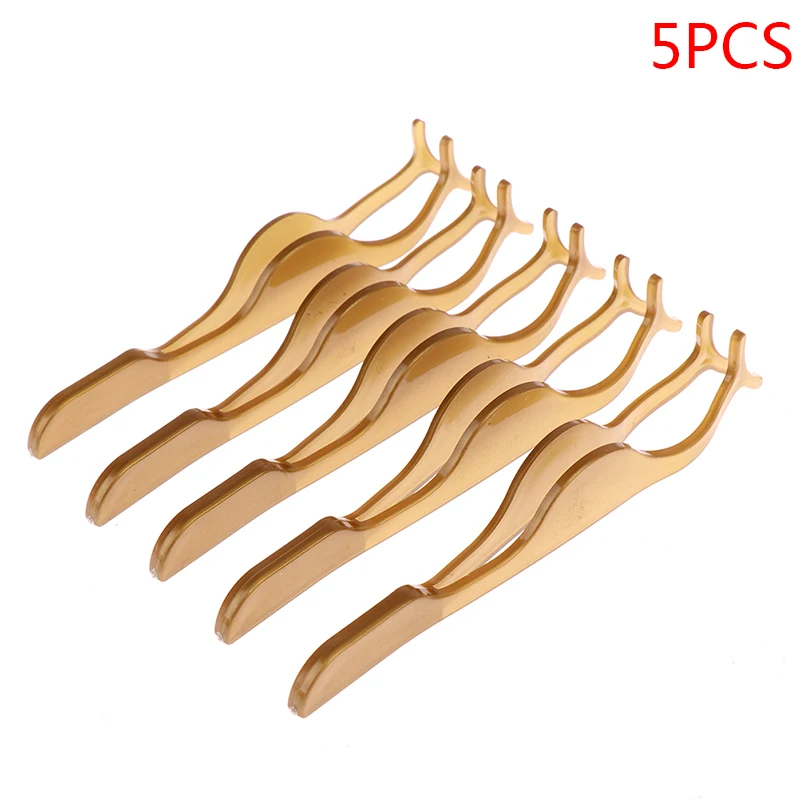 

5Pcs False Eyelash Tweezers False Eyelashes Applicator Eyelash Extension Curler