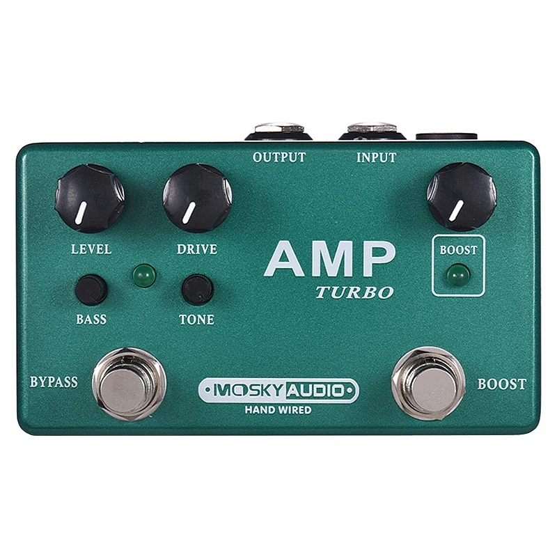 Mosky Amp турбо Гитара педаль эффектов 2 в 1 Boost Overdrive Effects True Bypass|Детали и аксессуары