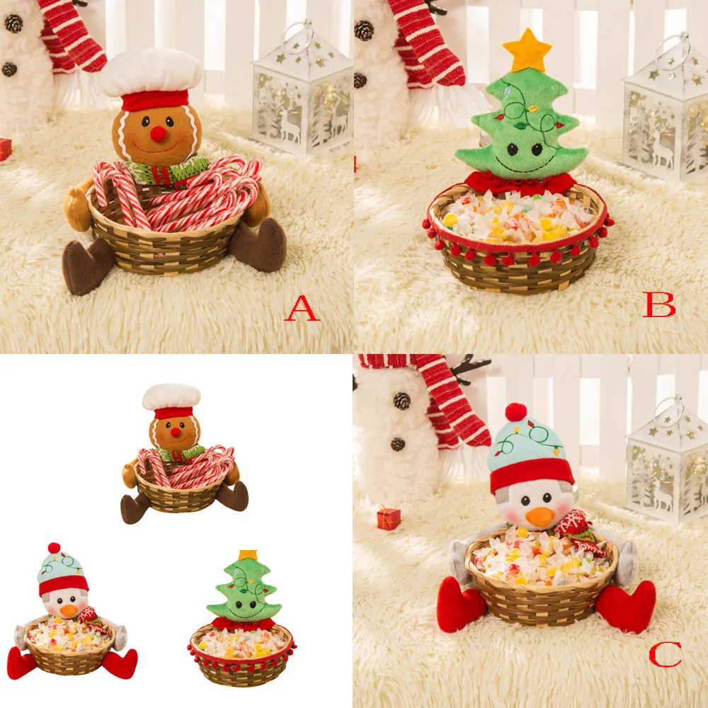 Christmas Candy Storage Basket Decoration Santa Gift | Дом и сад