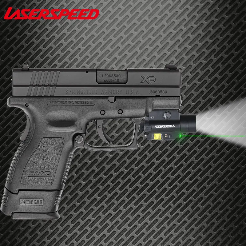 

Laserspeed Tactical Gun Light with Glock 19 Laser Compact Pistol Flashlight Laser Combo