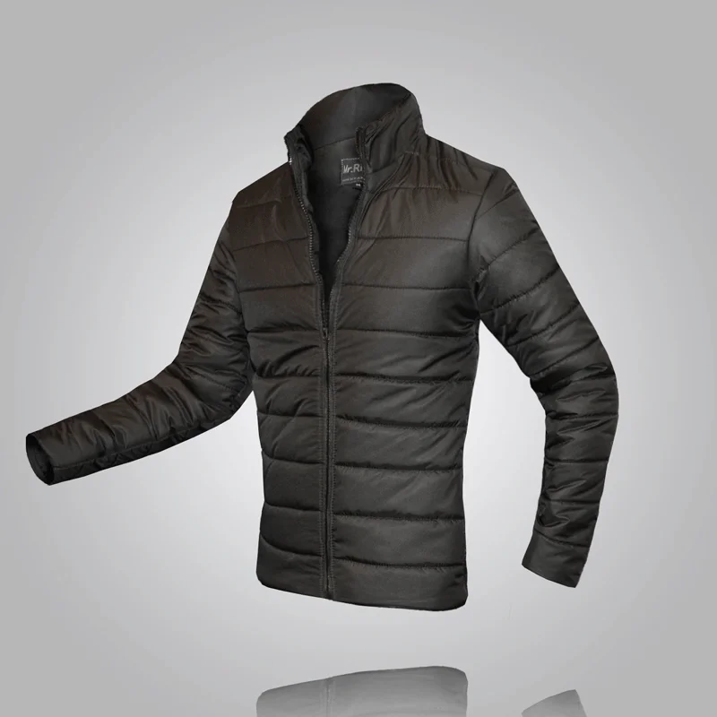 Мужская однотонная куртка, с воротником-стойкой и длинным рукавом, теплая хлопковая приталенная куртка, зима 2020 от AliExpress RU&CIS NEW