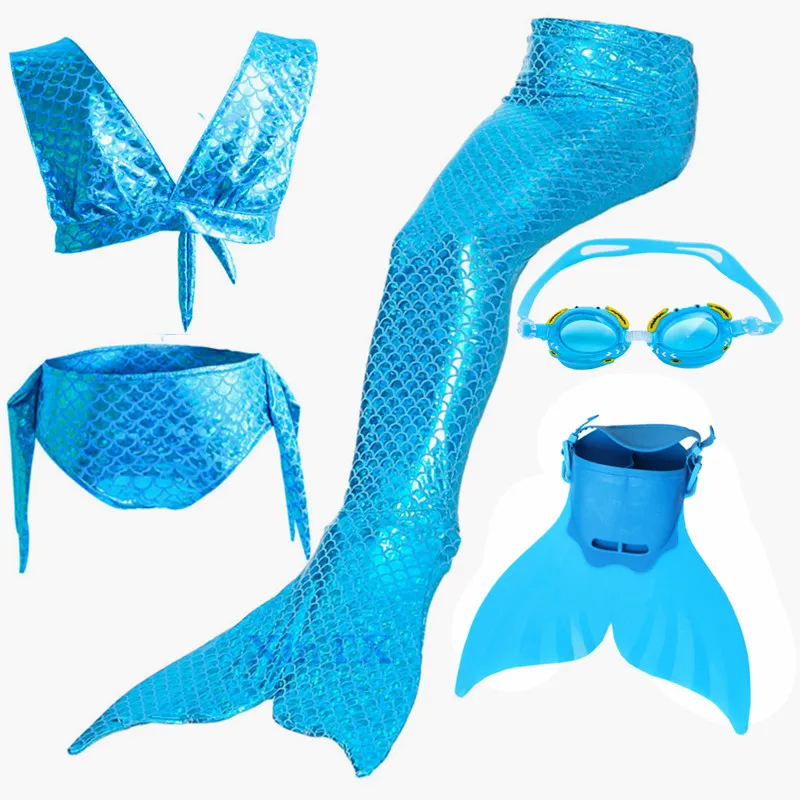 Необычные 5 шт. детские купальники с хвостами русалки моноластами новое