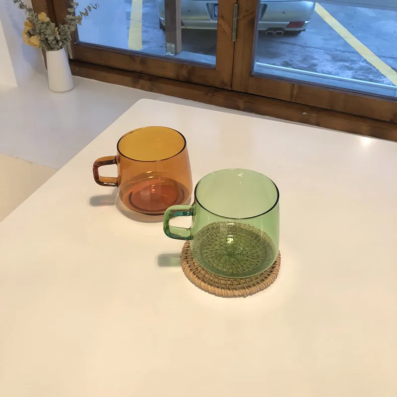 

Mug Retro Cups Coffee Mugs Glass Mugs Amber Glass With Handle Coffee Cup Water Mugs Whisky бокал v Посуда кружка очки Verre
