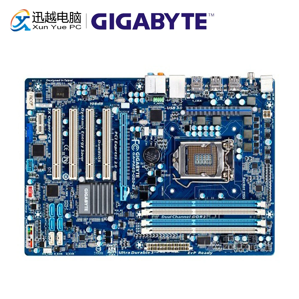 Gigabyte GA-PA65-UD3-B3 рабочего Материнская плата PA65-UD3-B3 H61 LGA 1155 Core i7 i5 i3 DDR3 16G SATA3 USB3.0 блок питания ATX