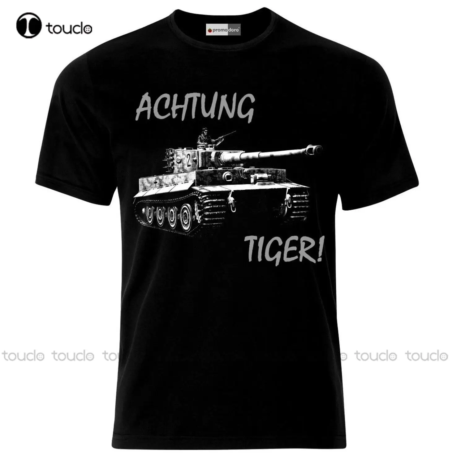 

Achtung Tiger German Army Tank Panzer Ww2 T-Shirt New Fashion Brand Clothing Cotton Short Sleeve Summer Custom Shirts