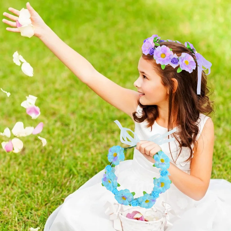 Женский цветочный венок для невесты свадебная повязка на голову с цветами