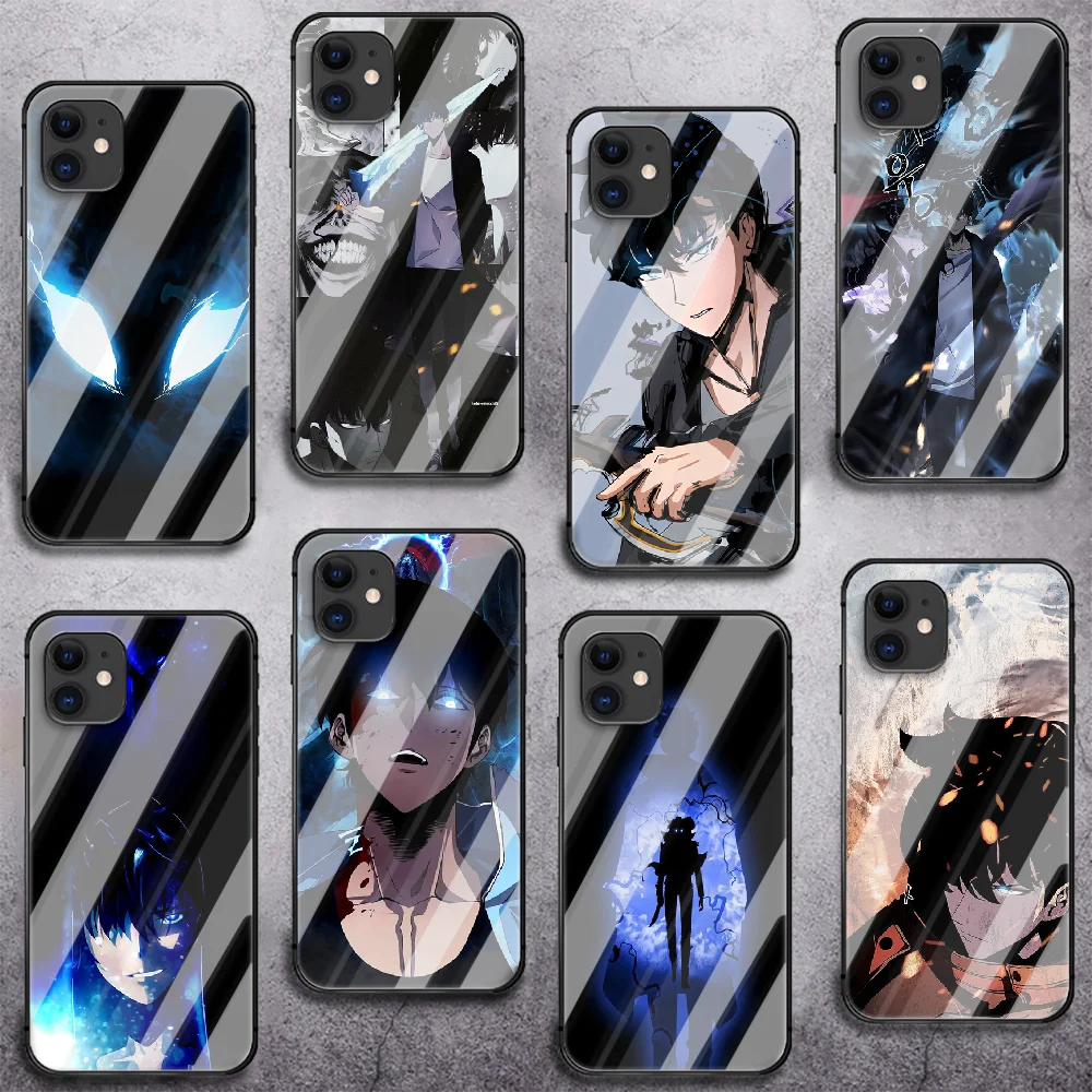 

Anime Solo Leveling Tempered Glass Phone Case For IPhone 5 6 7 8 11 12 13 S SE X Xs Xr Plus Pro Max IPhone13 Mini Cover Cell