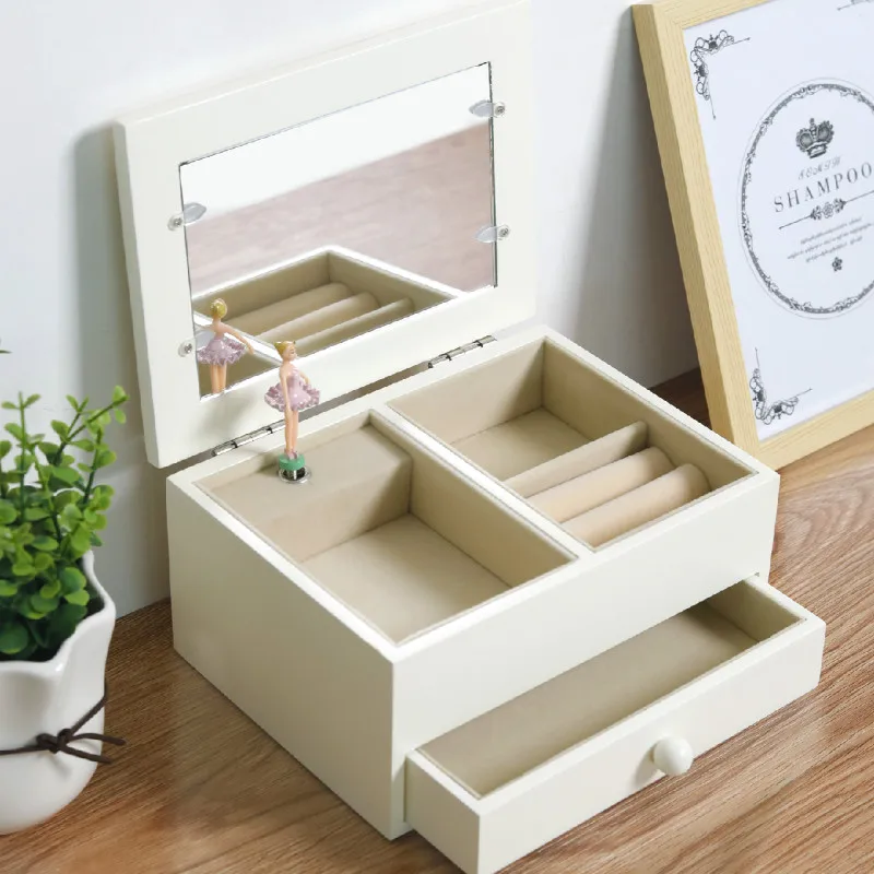 Wooden Photo Frame+ Music Box+ Jewelry Box Ballerina Music Box Gifts Birthday Presents for Girl Girlfriend Ballet Jewellery Box