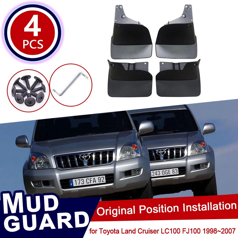 Брызговики для автомобиля Toyota Land Cruiser LC100 FJ100 1998 ~ 2007 брызговики передних и задних