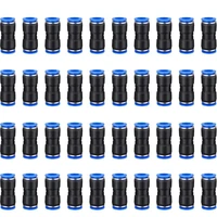 100pcs pu pneumatic fittings 2 way straight connector quick release pneumatic connectors air line fittings for 6mm tube