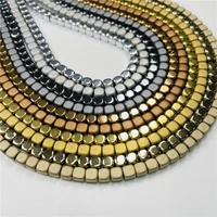 468mm multi color square hematite natural stone black gallbladder stone spacing beads beads diy bracelet necklace