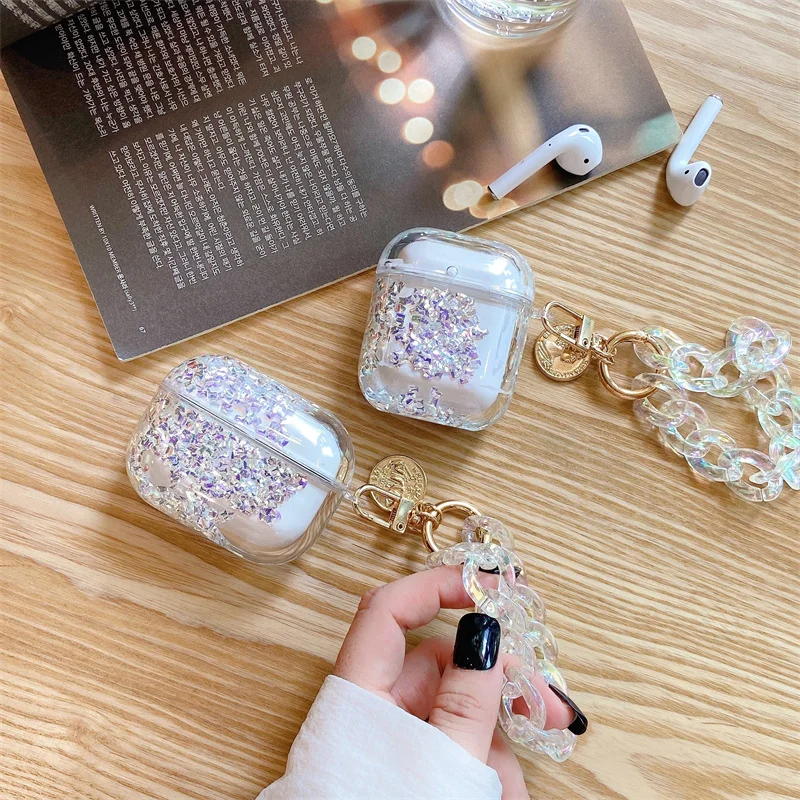 

Роскошный стильный прозрачный чехол для наушников Airpods 1 2, защитный чехол для гарнитуры Bluetooth для Airpods Pro3