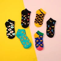 unisex kawaii and funny cartoon food woman socks cotton for spring summer ankle socks women 43001