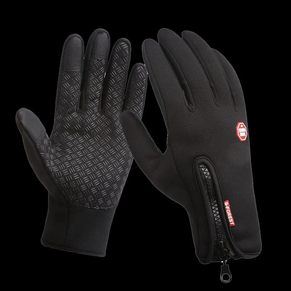 

Outdoor Gloves with Zipper Waterproof Windproof Anti-Slip Touch Screen Women Men Universal Fishing Cycling Skiing Climbing