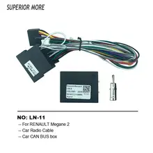 16pin Car Radio Cable CAN BUS Box for RENAULT Megane2 Power Wiring Harness DVD GPS Android Headunit Multimedia Player Connector