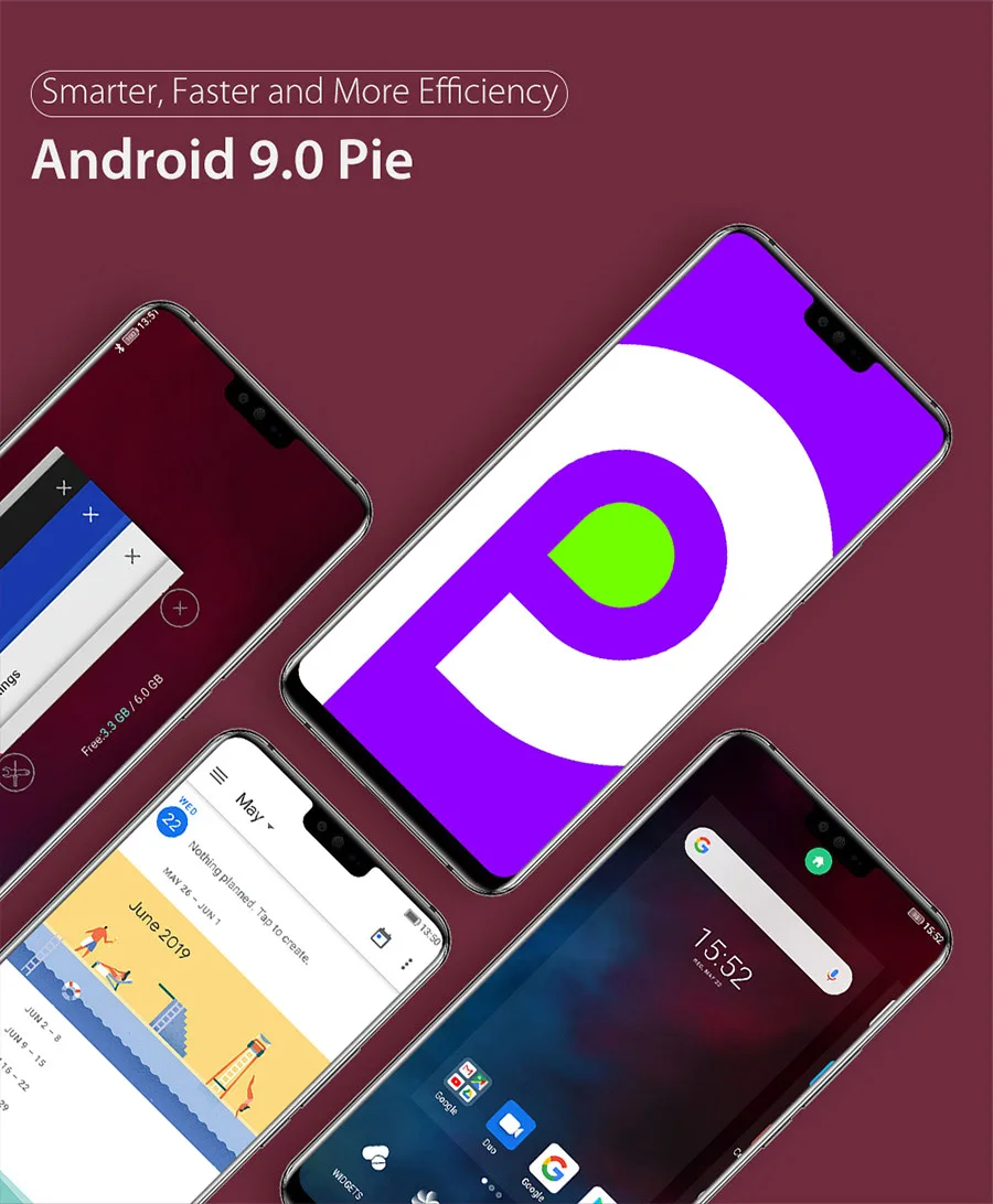 Ulefone T2 6,7 ''FHD+ Helio P70 6 ГБ 128 ГБ смартфон двойной 4G отпечаток пальца Лицо ID NFC Android 9,0 мобильный телефон 4200 мАч