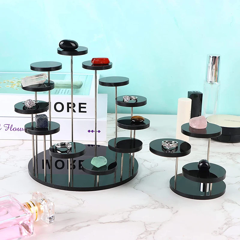 Акриловая витрина для кексов дома свадьбы дня рождения многослойная круглая