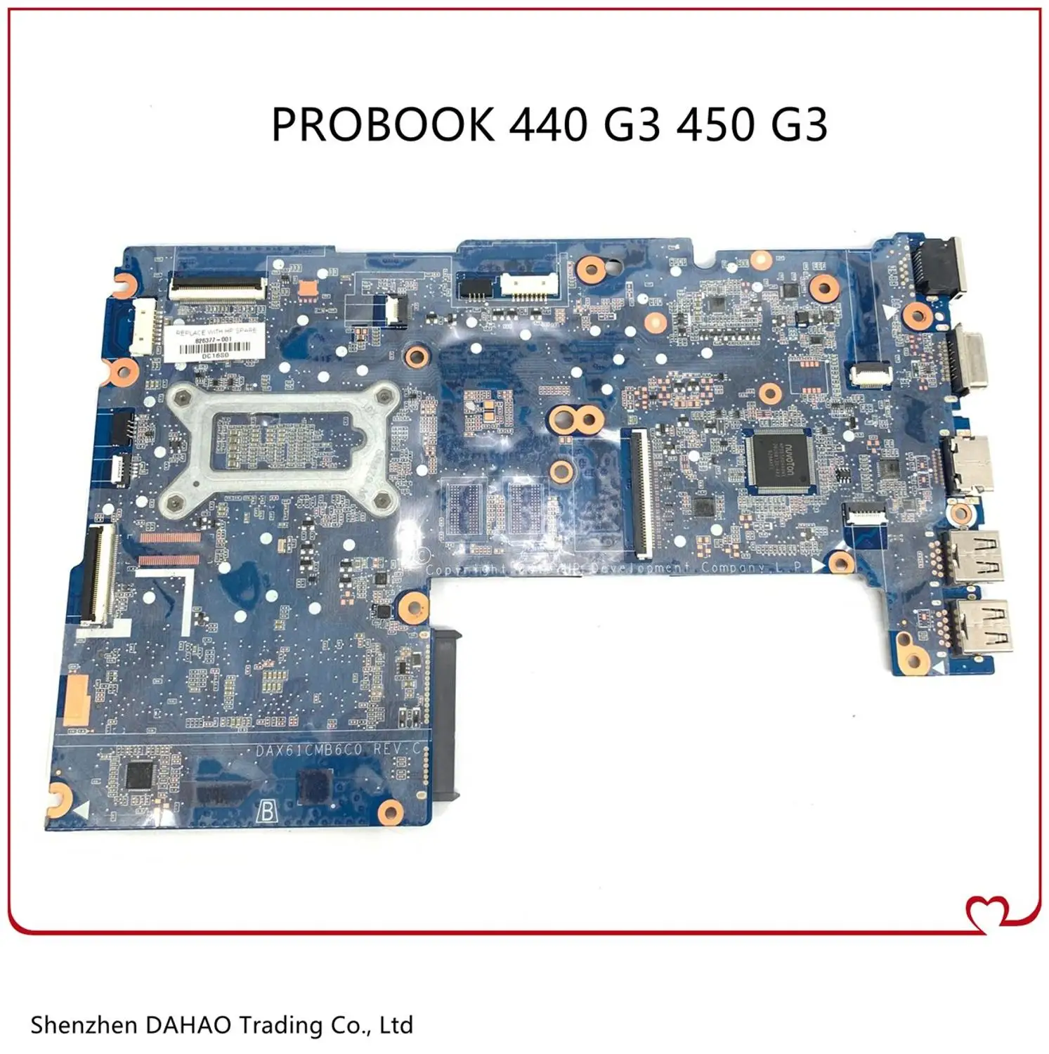 

DAX61CMB6C0 DAX61CMB6D0 For HP ProBook 430 440 G3 X61C Laptop motherboard With i7-6500U DDR4 855658-601 855658-001 100% TEST OK