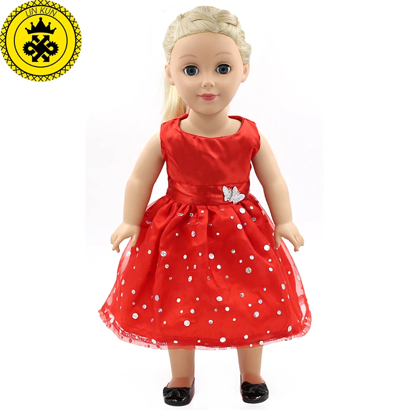 Кукольная одежда для девочек 18 дюймов ручная работа 15 видов разноцветное платье
