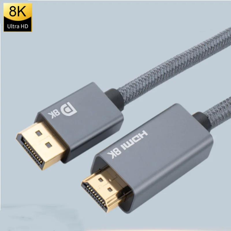 DisplayPort в HDMI 8K @ 30 Гц HDR HDMI-кабель (4K 120 Гц) для ПК HP DELL GPU AMD NVIDIA и аналогичных устройств
