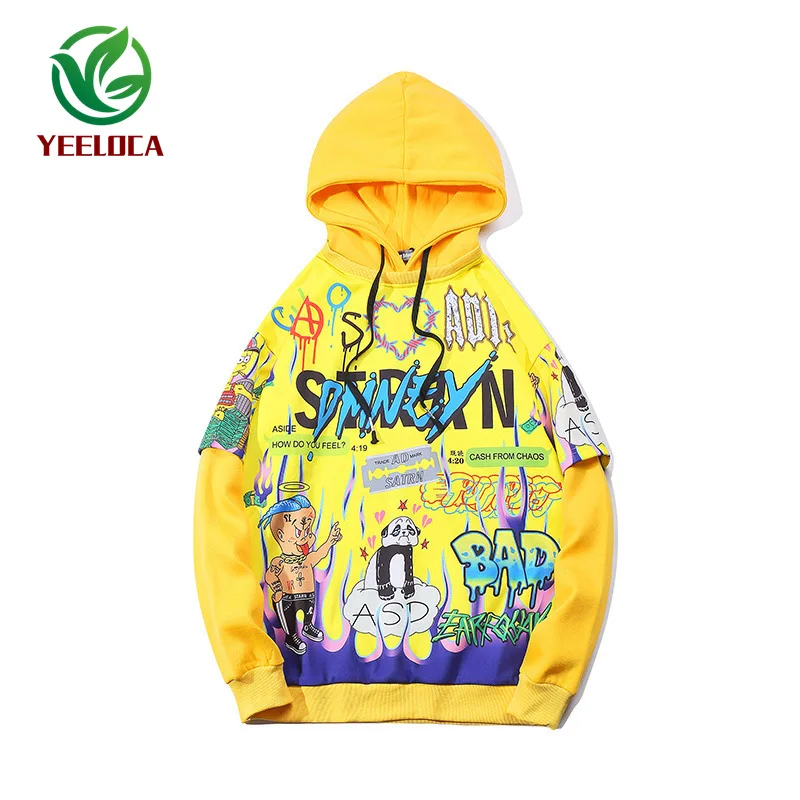 Осень-зима 2019 уличная мода для мужчин и женщин с принтом букв длинными рукавами