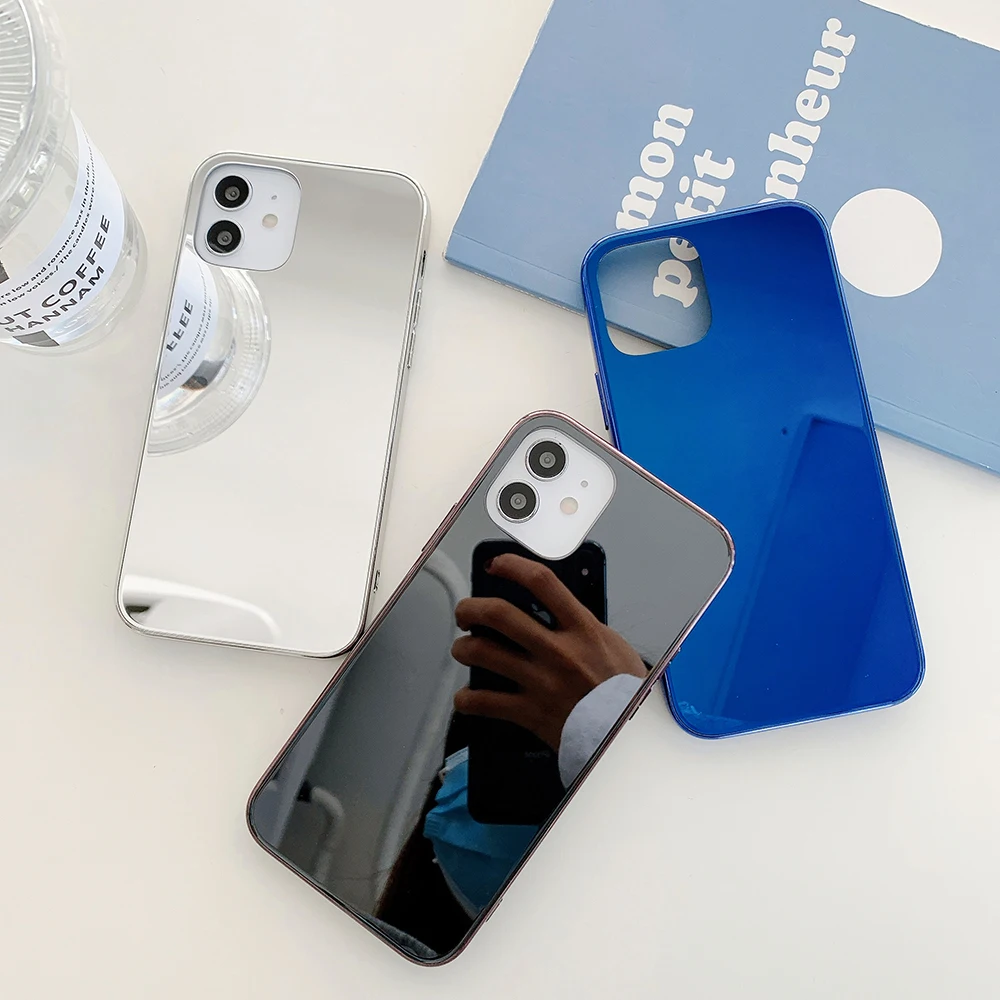 Роскошный зеркальный чехол для телефона Iphone 11 12 Pro Mini 11Pro Max X XR XS с полным обзором 8 7