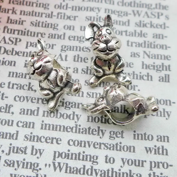 

Бусины с большим отверстием для изготовления ювелирных изделий, 10 шт., 18x5 мм, античный Серебристый цвет, бусины с большим отверстием в виде к...