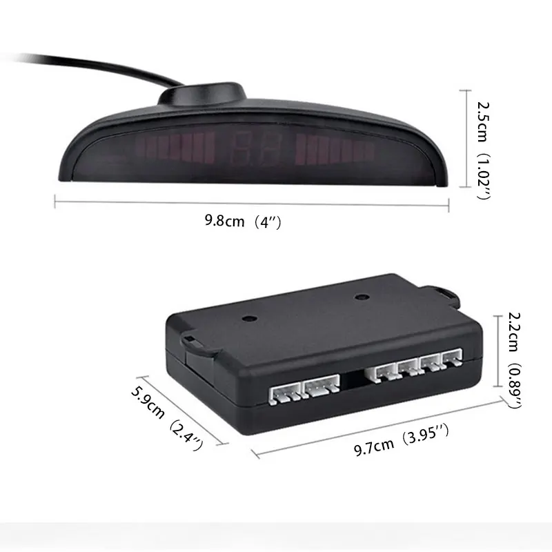 

Car Parktronic Automatic LED Parking Sensor with 4 Sensors Reverse Backup Parking Radar Monitor Detector System Display